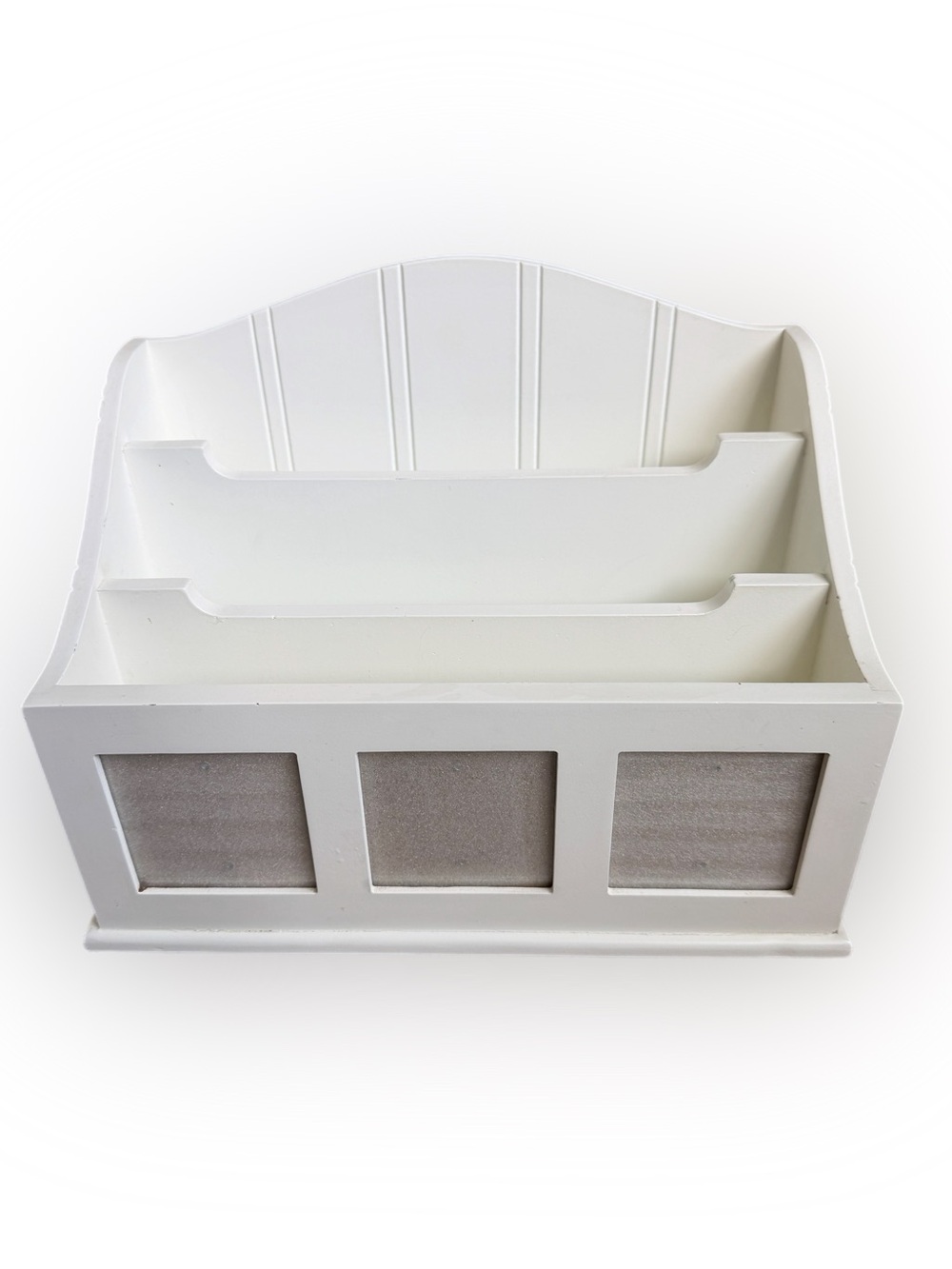 White Wooden Organizer Caddy